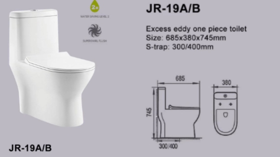 Tự động khử mùi Tủ đựng nước một mảnh Siphon có thể sử dụng được