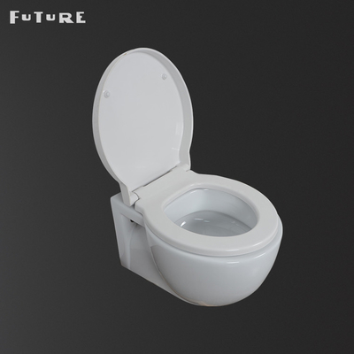 Tường tráng men trơn Tường Hung Toilet Wc Tròn Tròn Bồn cầu Nổi Kháng khuẩn