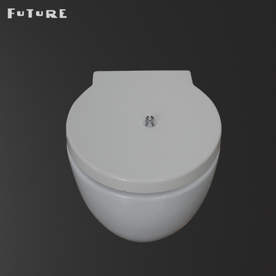 Tường tráng men trơn Tường Hung Toilet Wc Tròn Tròn Bồn cầu Nổi Kháng khuẩn