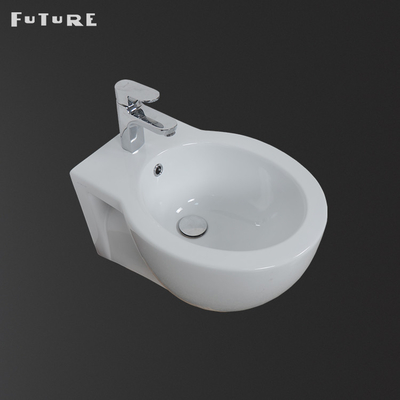 Lắp đặt dễ dàng Chậu rửa vệ sinh đứng sàn màu trắng trong phòng vệ sinh W380mm