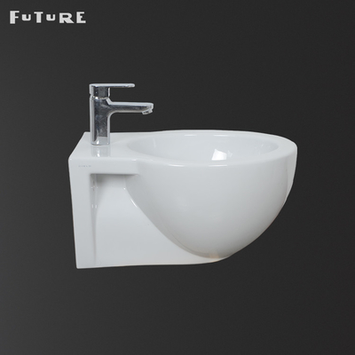 Lắp đặt dễ dàng Chậu rửa vệ sinh đứng sàn màu trắng trong phòng vệ sinh W380mm
