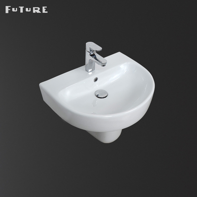 Chậu rửa có bệ bằng gốm Sàn chậu rửa có bệ 12 inch được gắn màu trắng