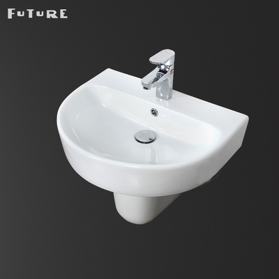 Chậu rửa có bệ bằng gốm Sàn chậu rửa có bệ 12 inch được gắn màu trắng