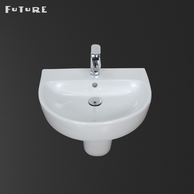 Chậu rửa có bệ bằng gốm Sàn chậu rửa có bệ 12 inch được gắn màu trắng