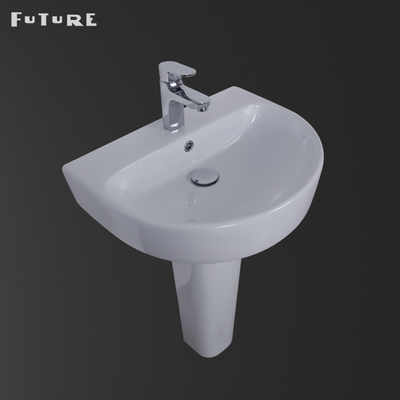 Một lỗ Phòng tắm Sqaure Chậu rửa mặt cao 840mm, Rộng 560mm