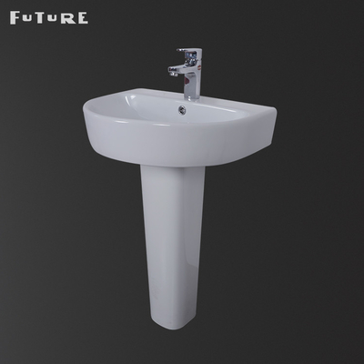 Một lỗ Phòng tắm Sqaure Chậu rửa mặt cao 840mm, Rộng 560mm