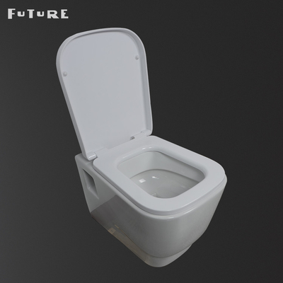 Nhà vệ sinh treo tường nhà ở rộng 350mm nhỏ gọn Khách sạn WC Gravity Flushing