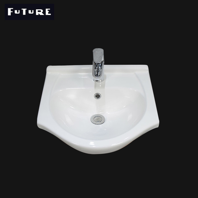 Chậu rửa tay bằng gốm một lỗ 450mm Chậu rửa tay trong phòng tắm Vanity