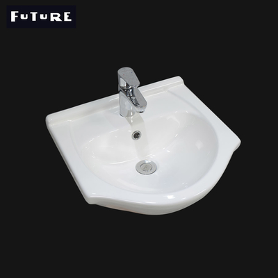 Chậu rửa tay bằng gốm một lỗ 450mm Chậu rửa tay trong phòng tắm Vanity