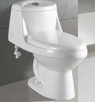Bồn cầu một mảnh tráng men trơn Siphonic Bồn cầu gốm sứ