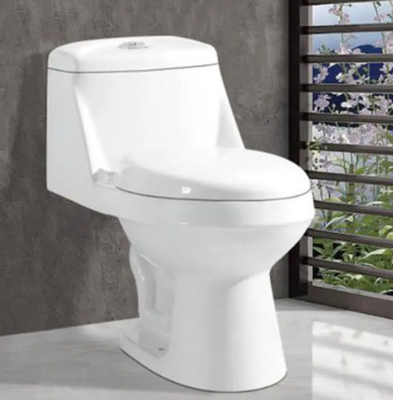 Bồn cầu một mảnh tráng men trơn Siphonic Bồn cầu gốm sứ
