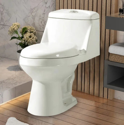 Bồn cầu một mảnh tráng men trơn Siphonic Bồn cầu gốm sứ