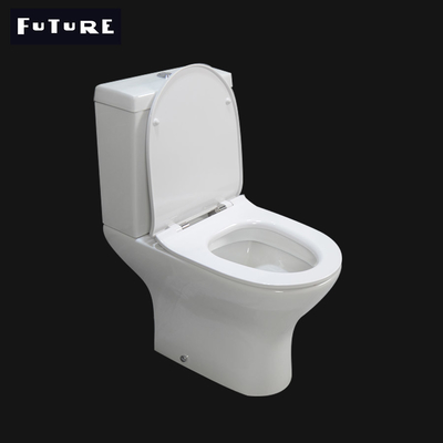 Gốm sứ kéo dài thoải mái có chiều cao Bồn cầu không vành có vòi xả kép 3L 6L