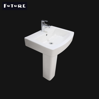 Bề mặt rắn Bệ vuông nhỏ Chậu rửa một vòi 450mm Bệ bước