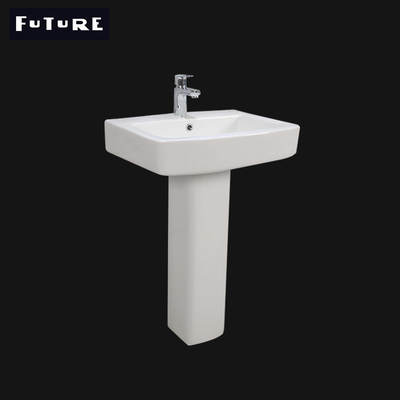 Bề mặt rắn Bệ vuông nhỏ Chậu rửa một vòi 450mm Bệ bước