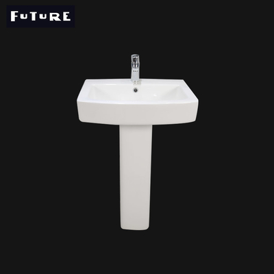 Bề mặt rắn Bệ vuông nhỏ Chậu rửa một vòi 450mm Bệ bước