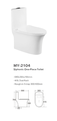 Phong cách châu Âu S Trap Siphonic One Piece Wc Kháng khuẩn
