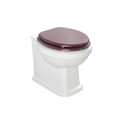 Bồn cầu âm tường tròn tráng men trơn Đóng Khớp nối sâu 420mm