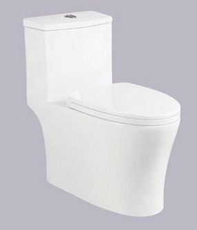 Tự động khử mùi Siphonic Bồn cầu một mảnh không có bể tráng men trơn