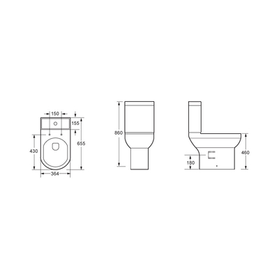Đánh bóng gốm trắng Đóng phòng tắm kết hợp Nhà vệ sinh Tắt tiếng Ổn định