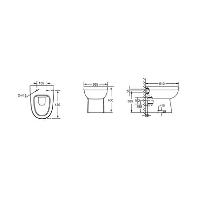 Tự động khử mùi One Piece Back To Wall Toilet Độ bền cao
