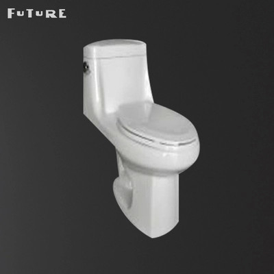 CE Tự động vận hành Nhà vệ sinh một mảnh Siphonic với Nhà vệ sinh xả kép hình tròn S Trap