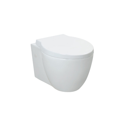 Tường ghế dài bằng gốm được đánh bóng tròn treo Wc cho phòng tắm