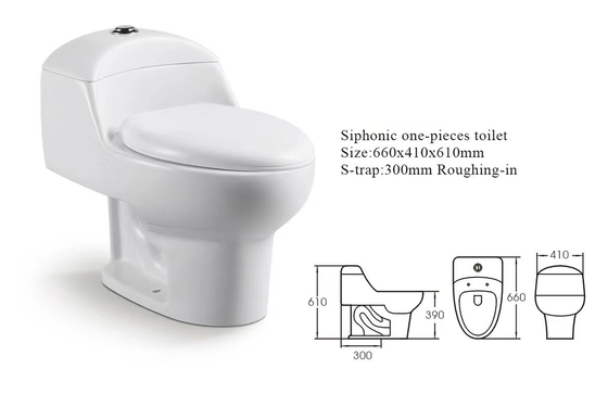 Phong cách châu Âu S Trap Nhà vệ sinh một mảnh Siphonic Ghế kéo dài chống vi khuẩn