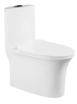 Smooth Glazed Siphon Flush Sàn nhà vệ sinh được gắn chống mài mòn