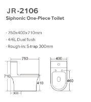 Hệ thống Siphonic chống vết bẩn Nhà vệ sinh tráng men tự động khử mùi