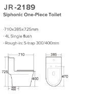 Tiết kiệm nước Siphonic Nhà vệ sinh một mảnh Tủ nước bằng gốm Xả trọng lực