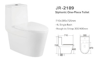 Tiết kiệm nước Siphonic Nhà vệ sinh một mảnh Tủ nước bằng gốm Xả trọng lực