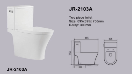 Rimless Siphon Flushing Tủ nước một mảnh Khử mùi tự động