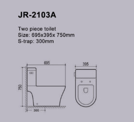 Rimless Siphon Flushing Tủ nước một mảnh Khử mùi tự động