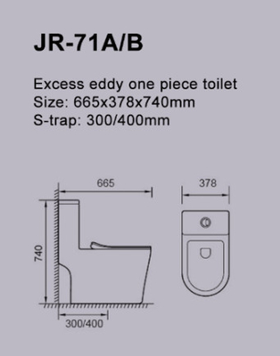 Quá mức dòng xoáy xoáy Siphonic với S Trap Superswirl Flush được chứng nhận CE