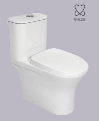 Vận hành tự động Nhà vệ sinh xả kép một mảnh Quá mức Nhà vệ sinh Siphonic không vành xoáy
