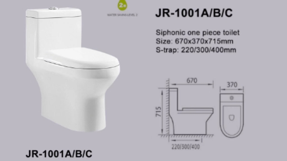 Kinh tế One Piece Water Closet Siphon Flushing Sản phẩm vệ sinh