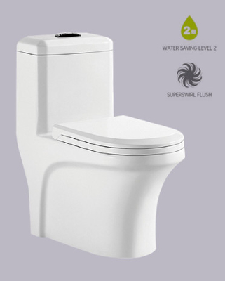 ISO9001 Nhà vệ sinh xả Siphonic Single Piece Commode Kiểu siêu xoáy