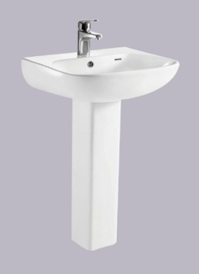 Sàn gốm trắng Bồn rửa đứng bệ đứng Mặt bàn Thiết bị vệ sinh cao 840mm
